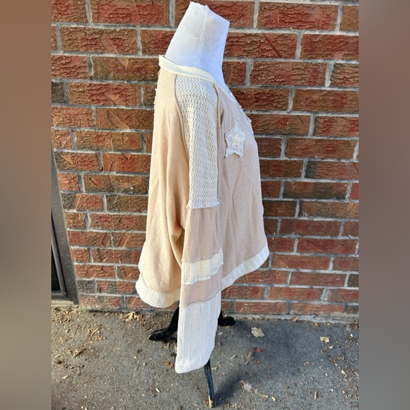 💕POL “ Houston 5 “ POL Star Patch Top Relaxed Fit Shirt LARGE - Picture 4 of 7